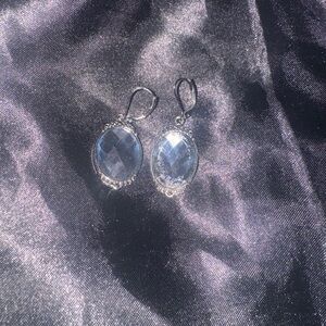 Faceted light blue Crystal Drop Earrings - Women Jewelry